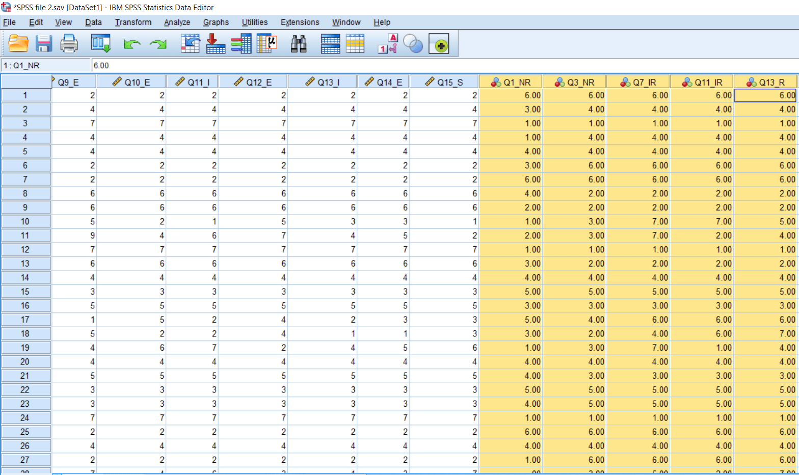 Recode into Different Variable in SPSS