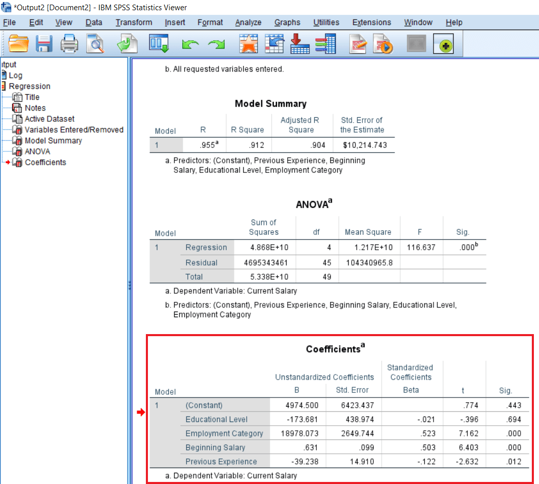 Remove method of Multiple Regression