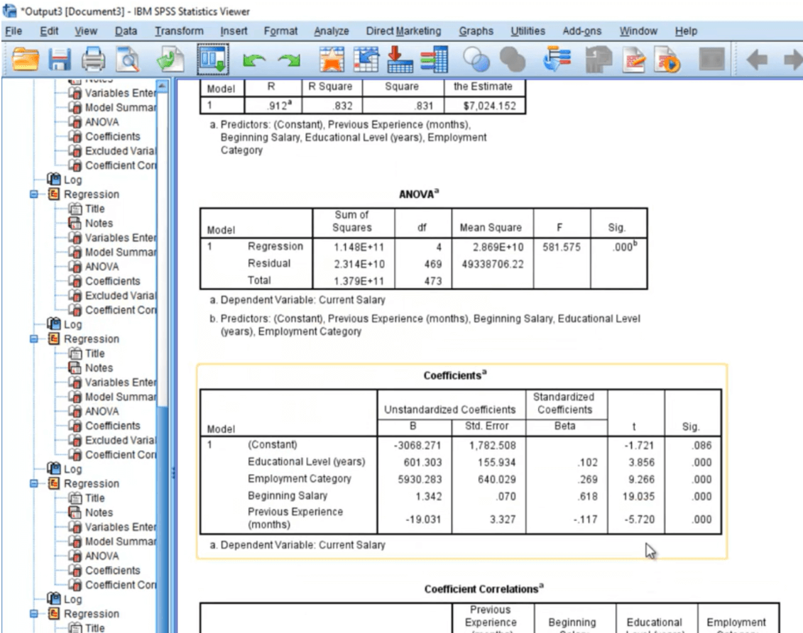 Remove method of Multiple Regression