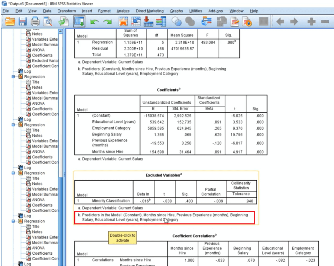 Remove method of Multiple Regression