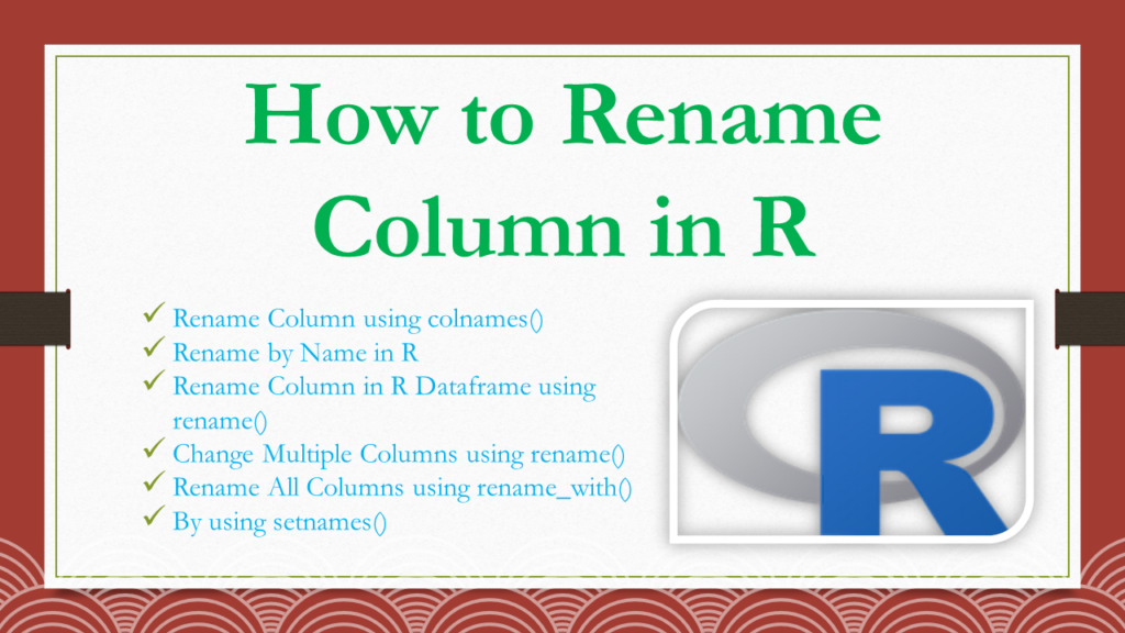 How can I rename a column in R? 2