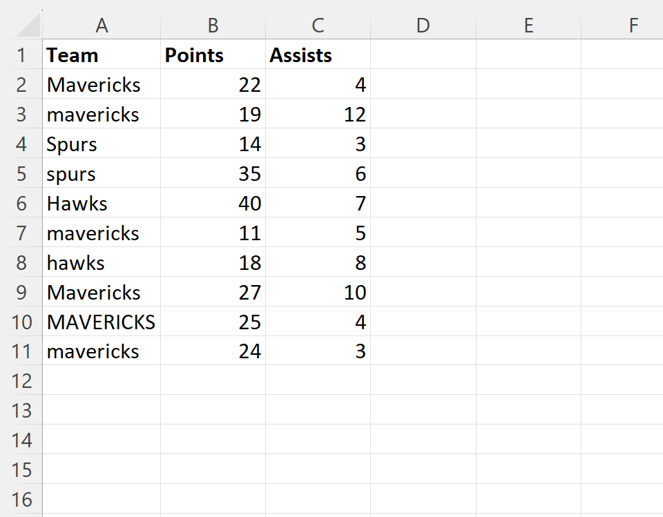 How do I use a case sensitive filter in Excel? 2