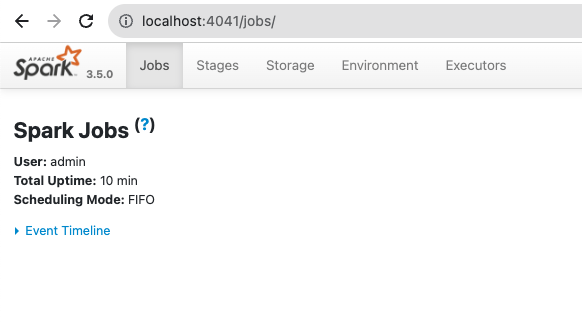 PySpark Web UI