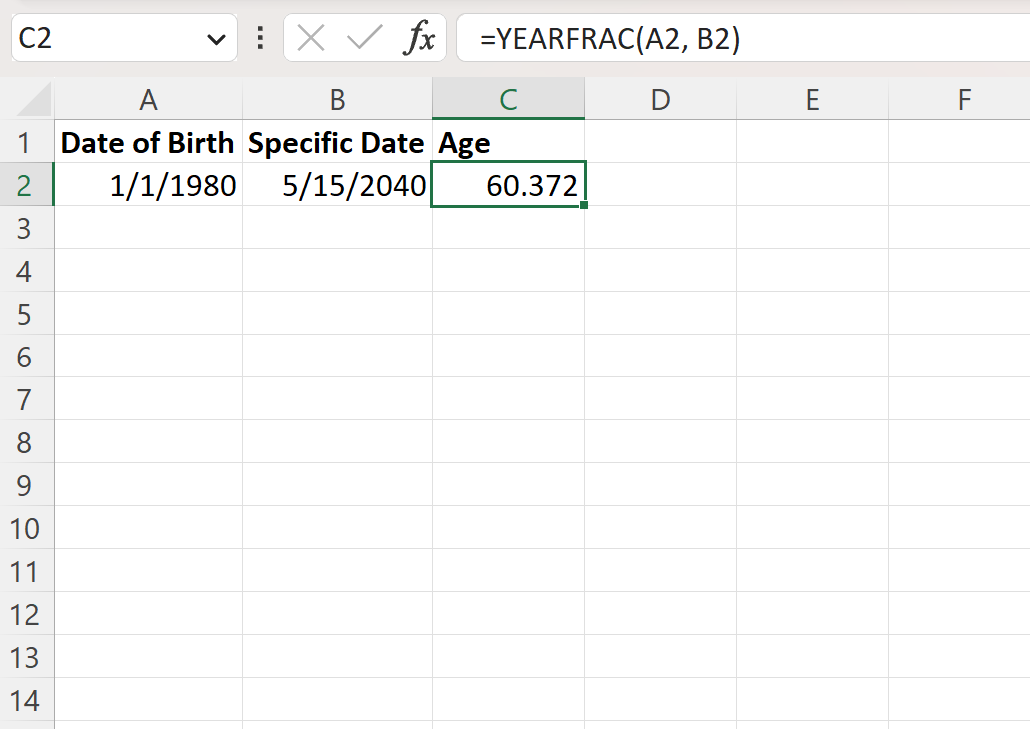 How Can I Use Excel To Calculate A Person's Age On A Specific Date?