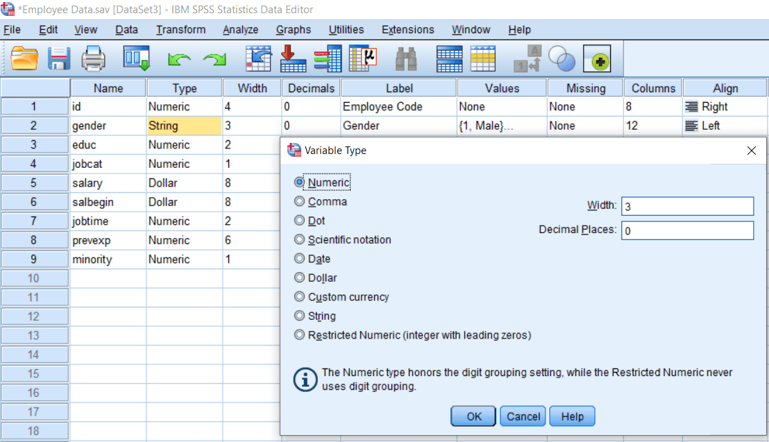 Define Input of Independent Sample T-Test