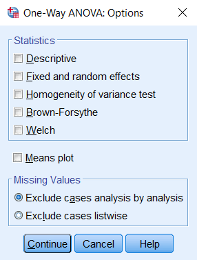 spss_one-way-anova_options_window_v-25_windows-10 One-way ANOVA: Options dialog window.