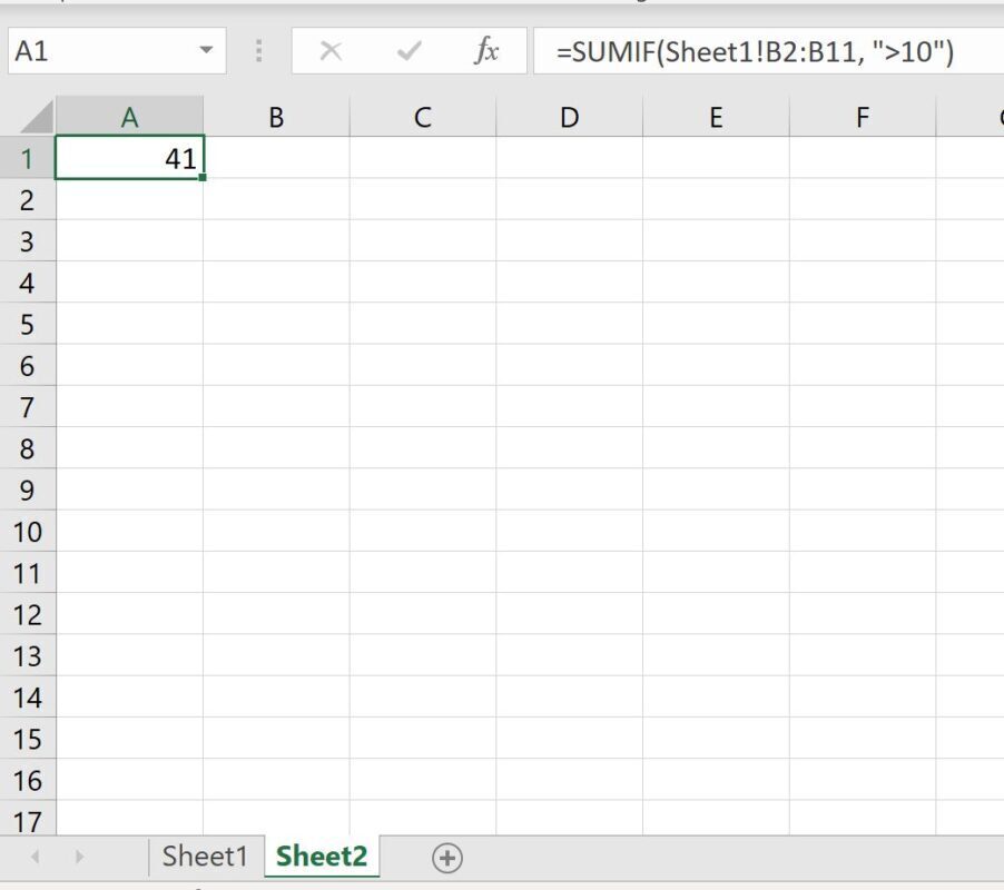 sumif12 Excel SUMIF from another sheet