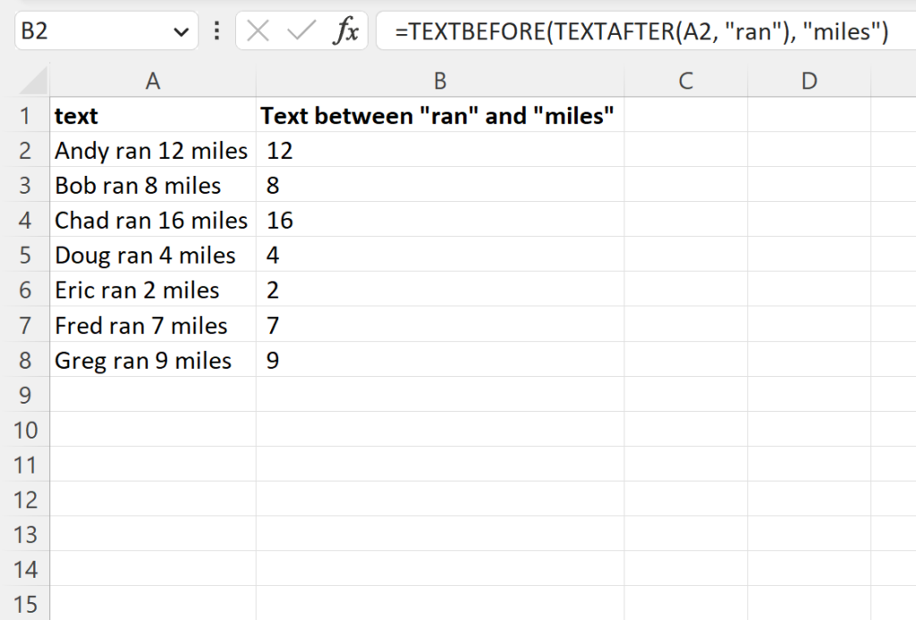 How can I extract text between two characters in Excel? 2