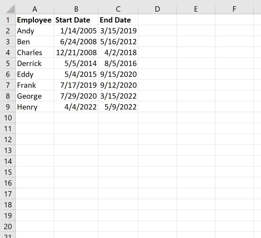 How can I calculate tenure in Excel? Can you provide an example?” 2