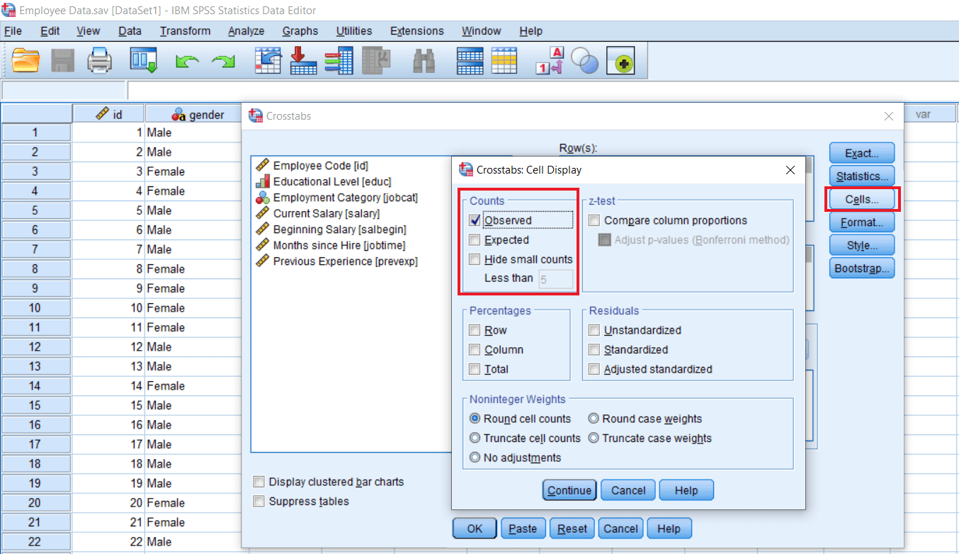 testing-assumptions-of-chi-square-test3 Testing assumptions of Chi-square test in SPSS