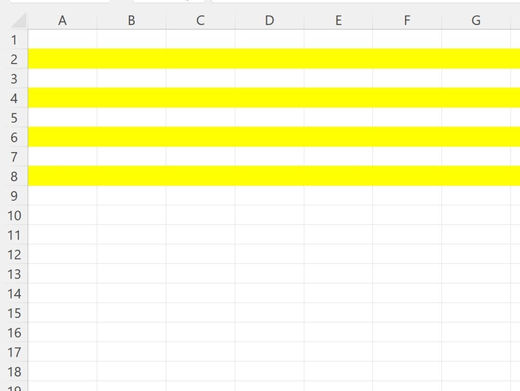VBA highlight several specific rows