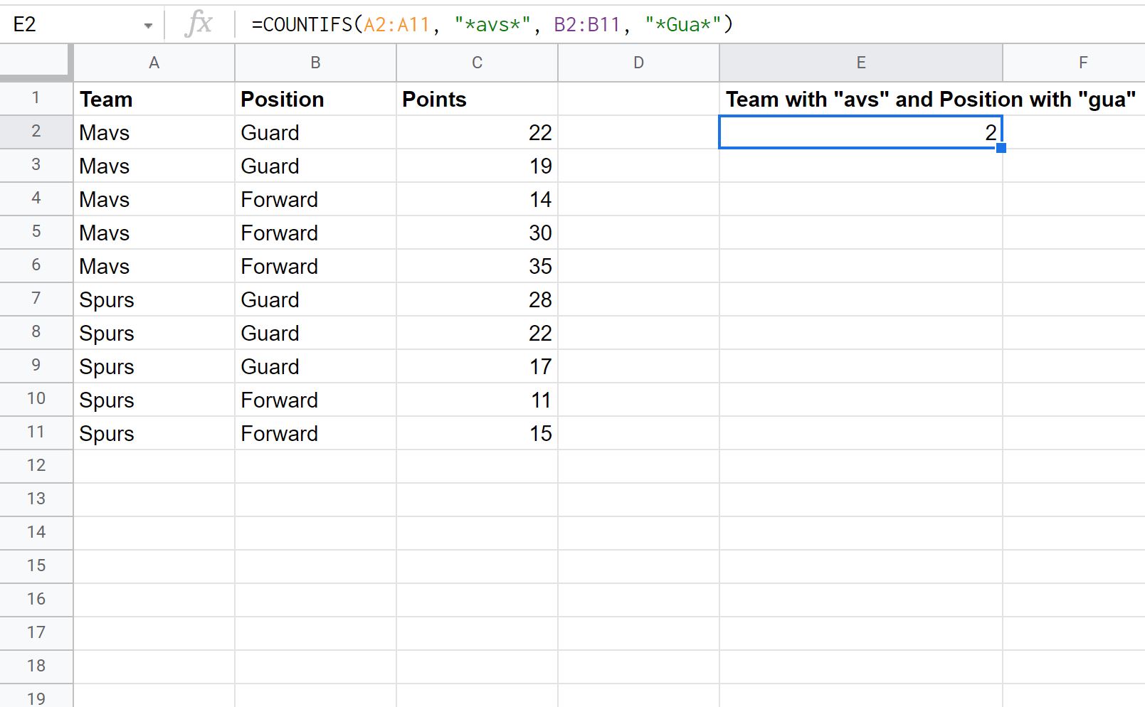 How Do I Use COUNTIF With Wildcards In Google Sheets?