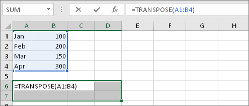 130c90d4-a2b6-421d-82e0-114e9a034c4e =TRANSPOSE(A1:B4)