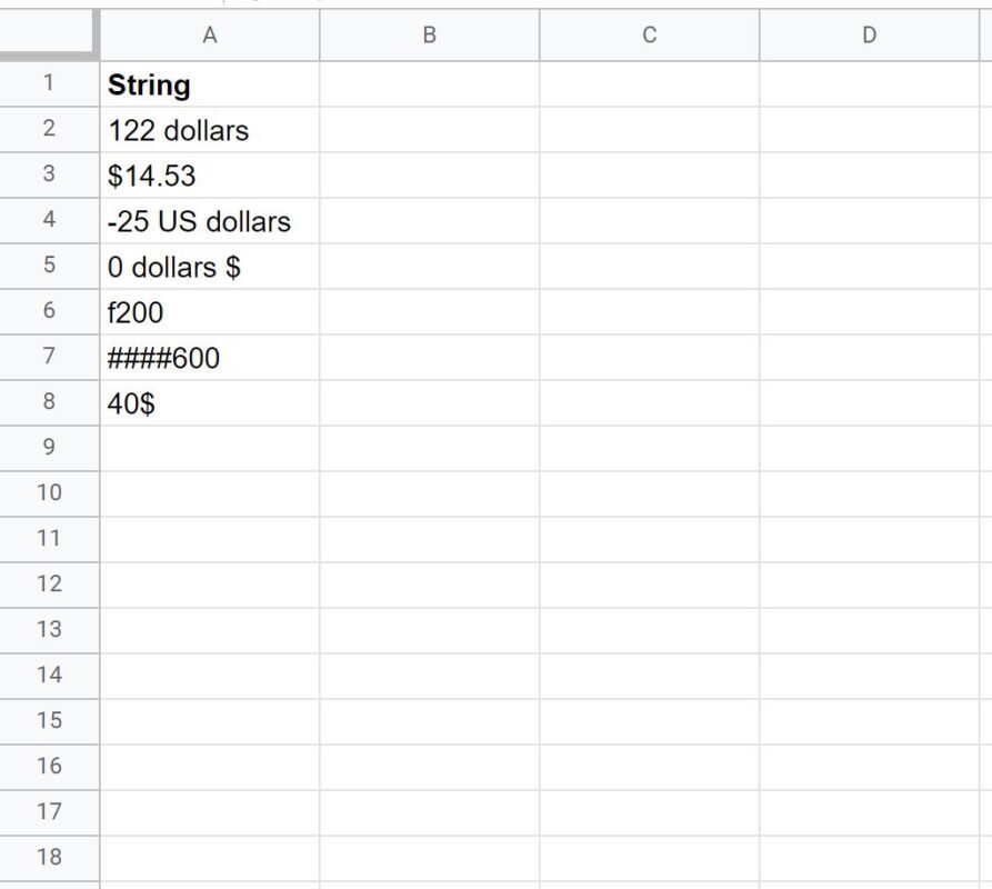How can I extract numbers from a string using Google Sheets? 2