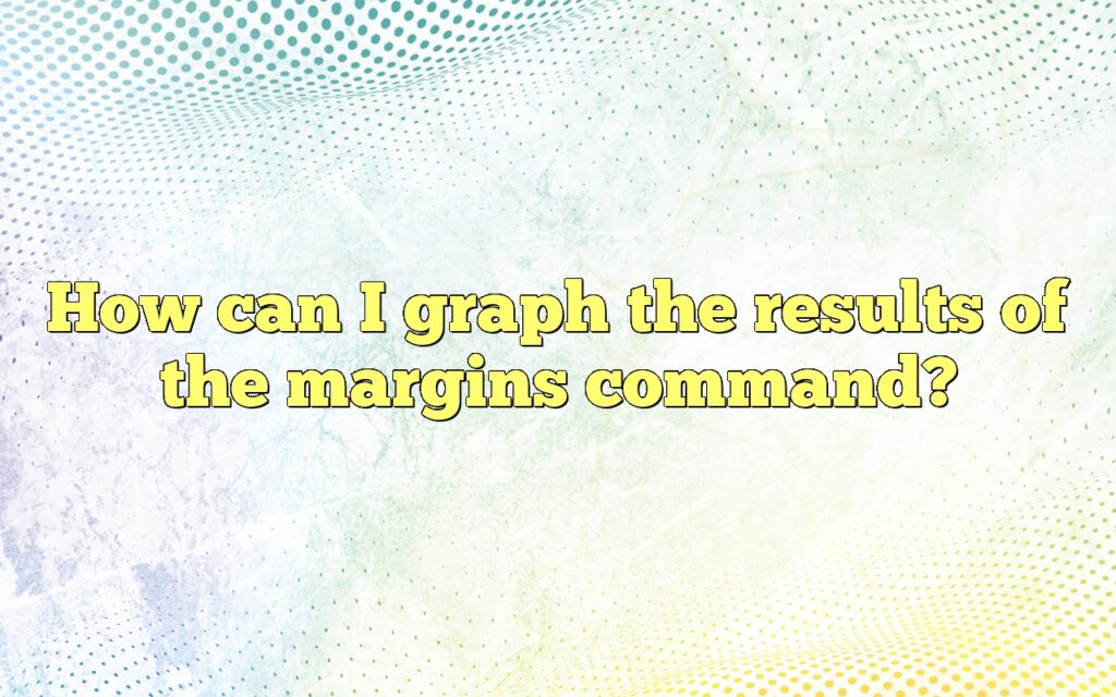 How can I graph the results of the margins command?