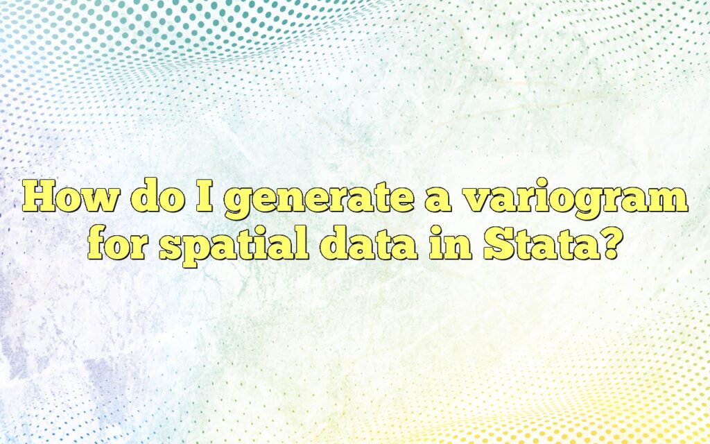 How do I generate a variogram for spatial data in Stata?