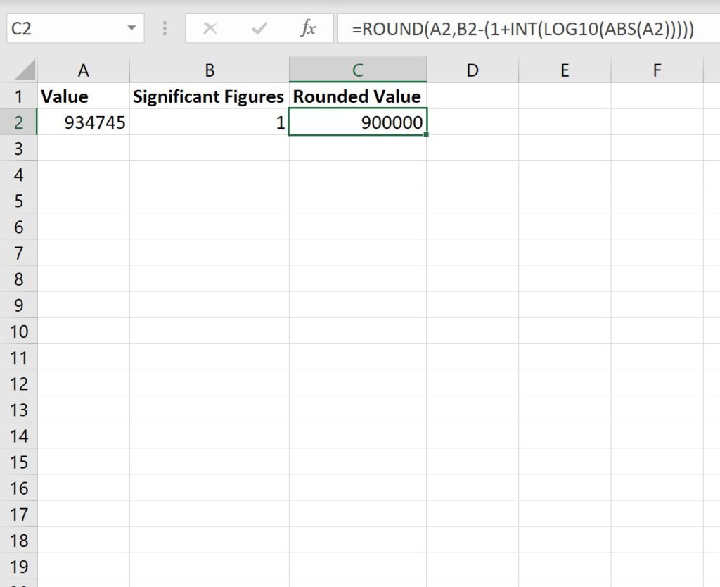 How can I round numbers to a specified number of significant figures in Excel? 2