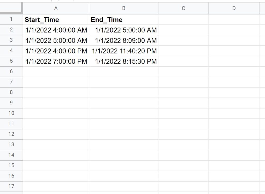 How do I calculate a time difference in Google Sheets? 2